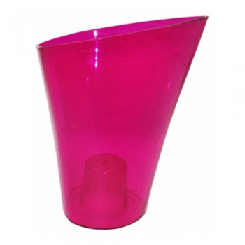 Цветочный горшок &quot;Коралл&quot; прозрачный розовый 200 мм