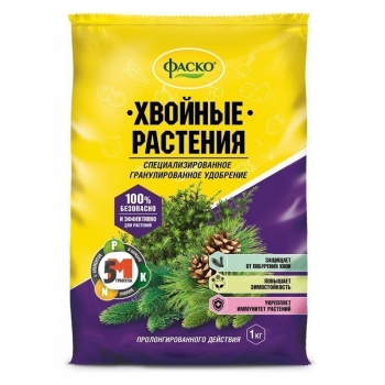 Удобрение сухое минеральное 5М-гранула Для хвойных растений Фаско 1 кг
