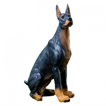 Собака Доберман большой сидит H=48 см