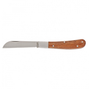 Нож садовый складной Palisad, прямое лезвие, 173 мм, деревянная рукоятка