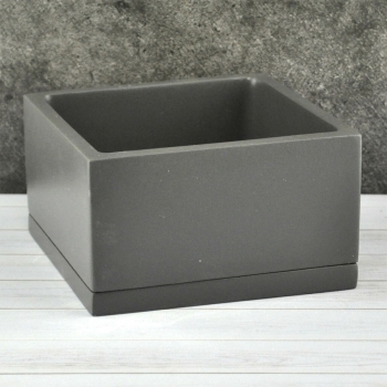 Горшок Графит низкий 15*15/h9 см