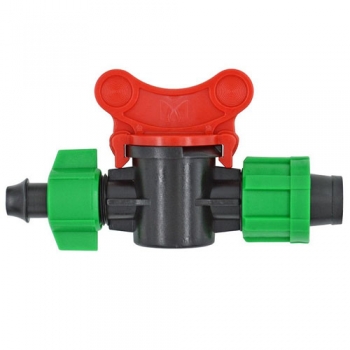 Кран стартовый с поджимом для капельной ленты Green Helper