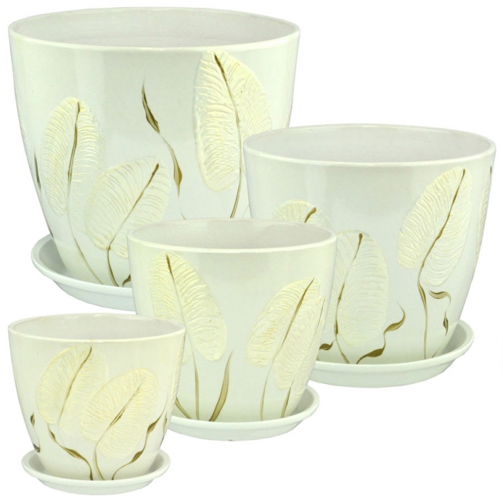 Комплект Роспись Бутон из 4-х горшков