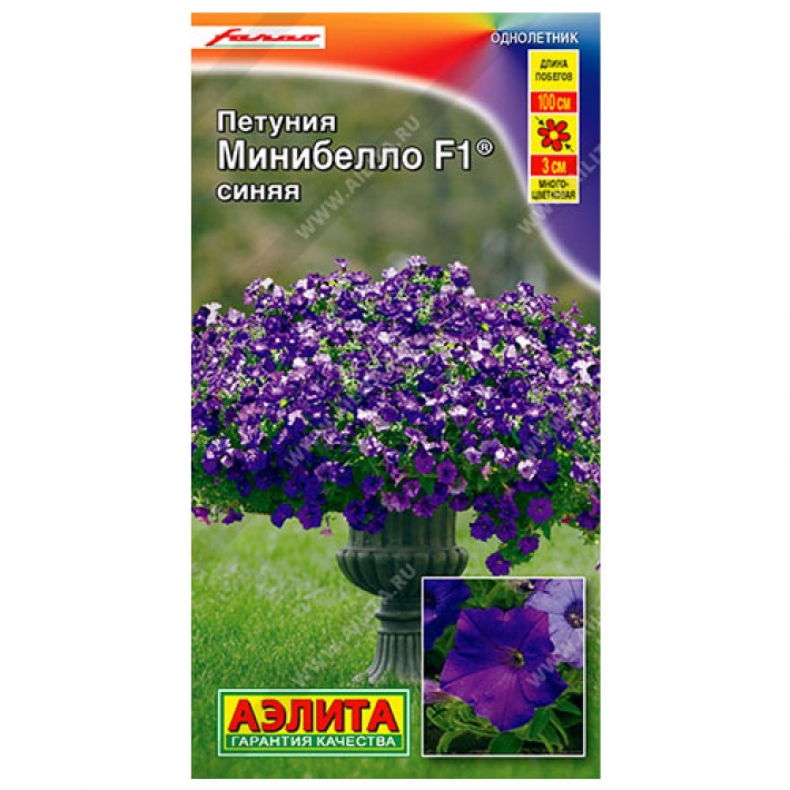 Петуния мини Минибелло F1 синяя многоцветковая ®