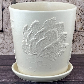 Горшок конус Жаклин бежевый 22 см