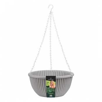 Кашпо подвесное Верде 6 л Серый жемчуг (с подвесом)