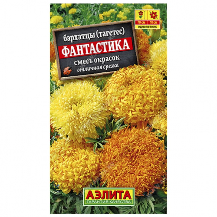 Бархатцы Фантастика, смесь окрасок