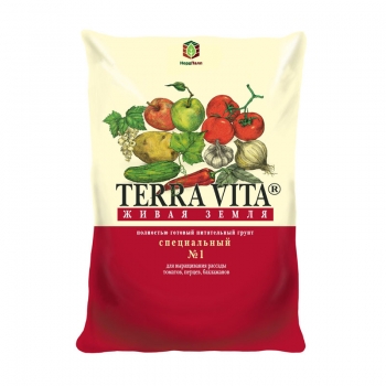 Грунт Terra Vita (Живая земля) специальный №1 для выращивания рассады томатов, перцев и баклажанов 5 л